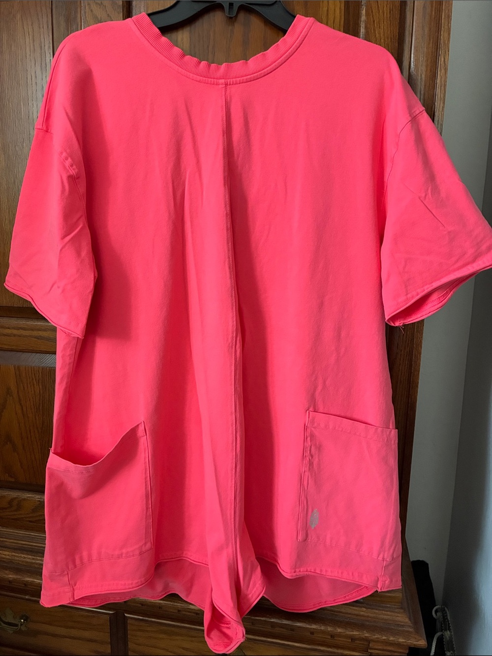 FP Movement by Free People Neon Pink Short-Sleeve Pocket Tee